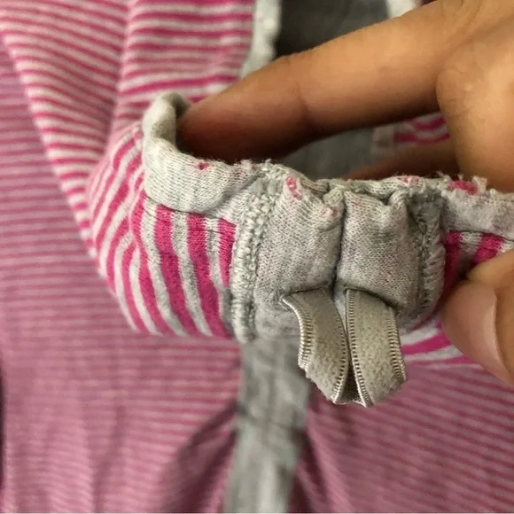 Lululemon In a Cinch Longsleeve Tee Pullover Heathered Grey Pink Striped… - Picture 12 of 15